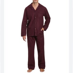 Noble Mount | NWT Fig Burgundy Mens 100% Cotton Brushed Flannel Pajama Set 2XL